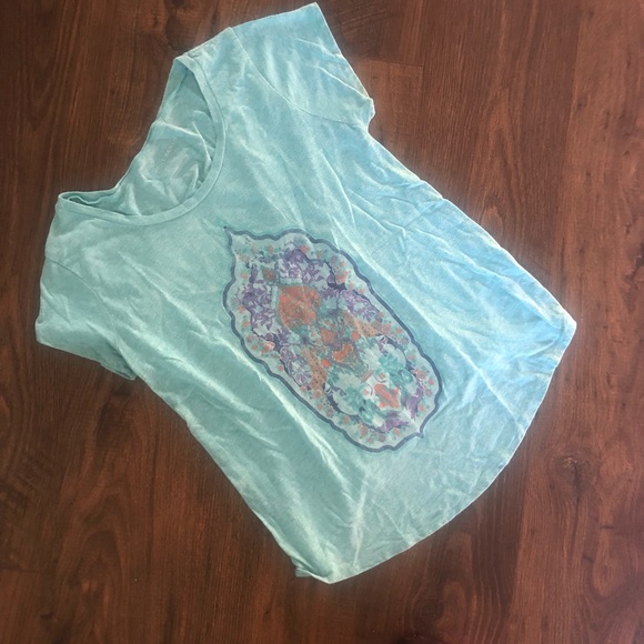 Lucky Brand Tops - Lucky brand teal blue short  sleeve tshirt M
